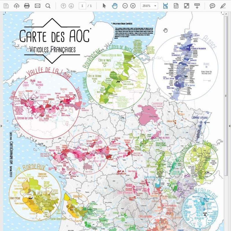 Numérique - Carte des AOC de France